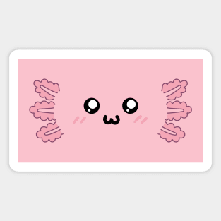 Axolotl Face / Funny Axolotl Shirt / Kawaii Axolotl Face / Pink Blushing Axolotl With Cute Eyes / Cute Axolotl Lover Gift Magnet